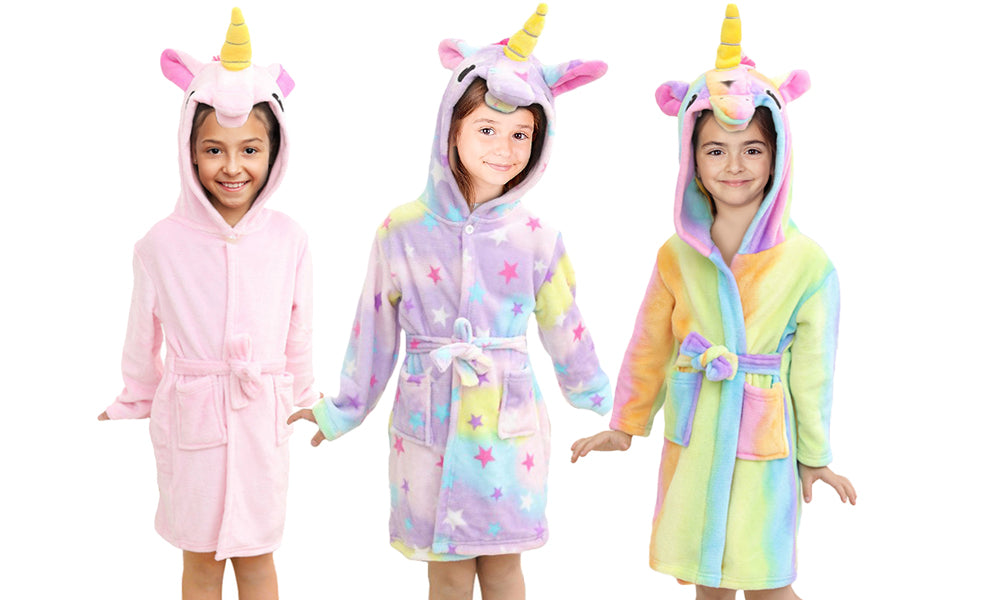 Kids' Unicorn Bathrobes