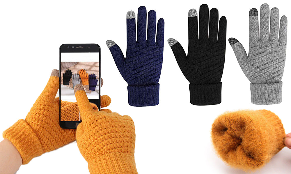 Unisex Knitted Touch Screen Gloves