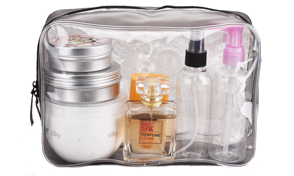 4pce Clear Toiletry Bag Set