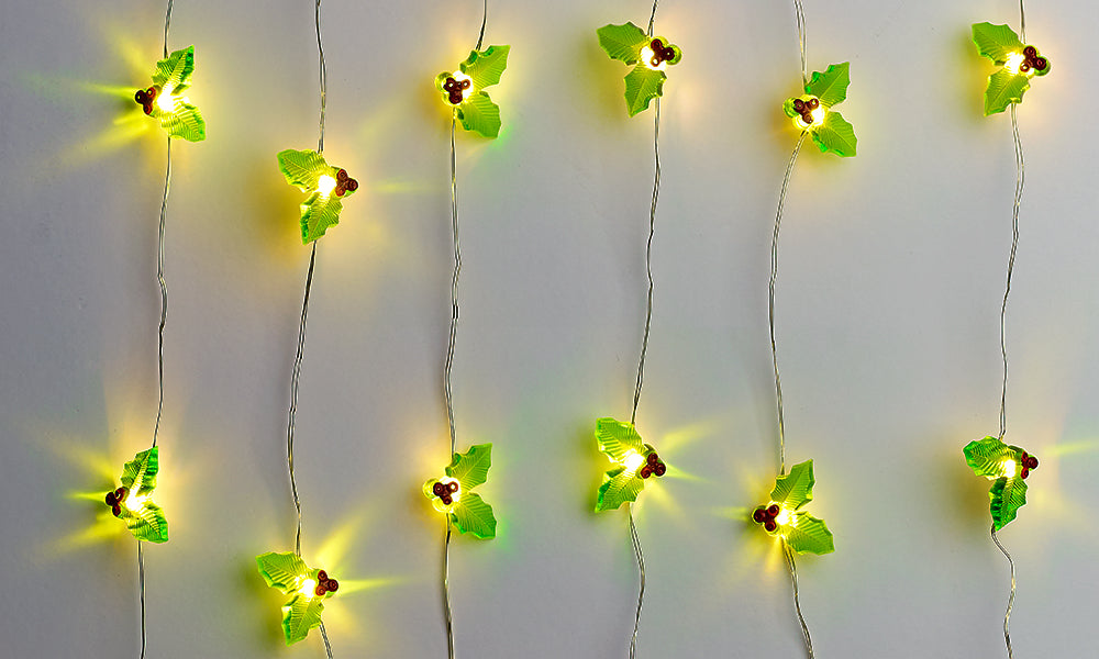 Globrite Christmas Holly String Lights