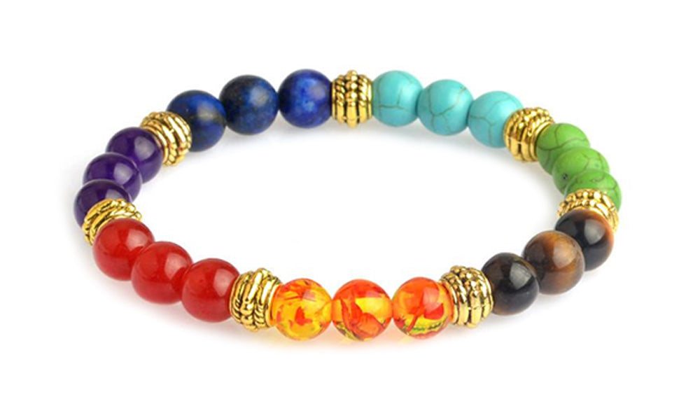 Colourful Stone Bea Chakra Bracelet