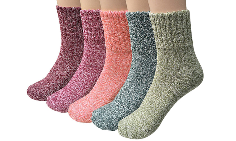 Womens Cotton Rich Thick Winter Socks (5 Pack)
