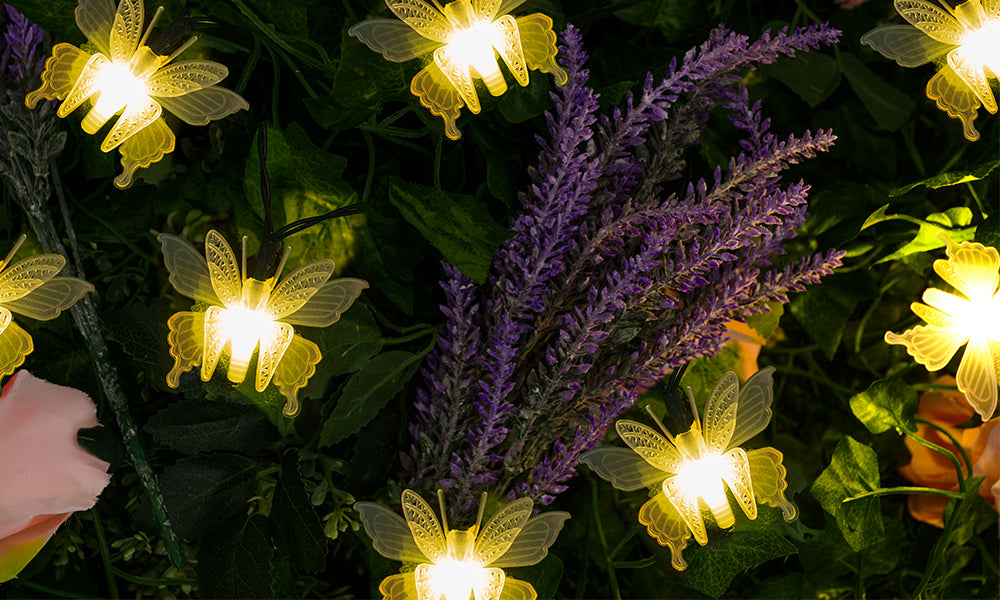 GloBrite 10 LED Warm White Butterfly Solar Lights