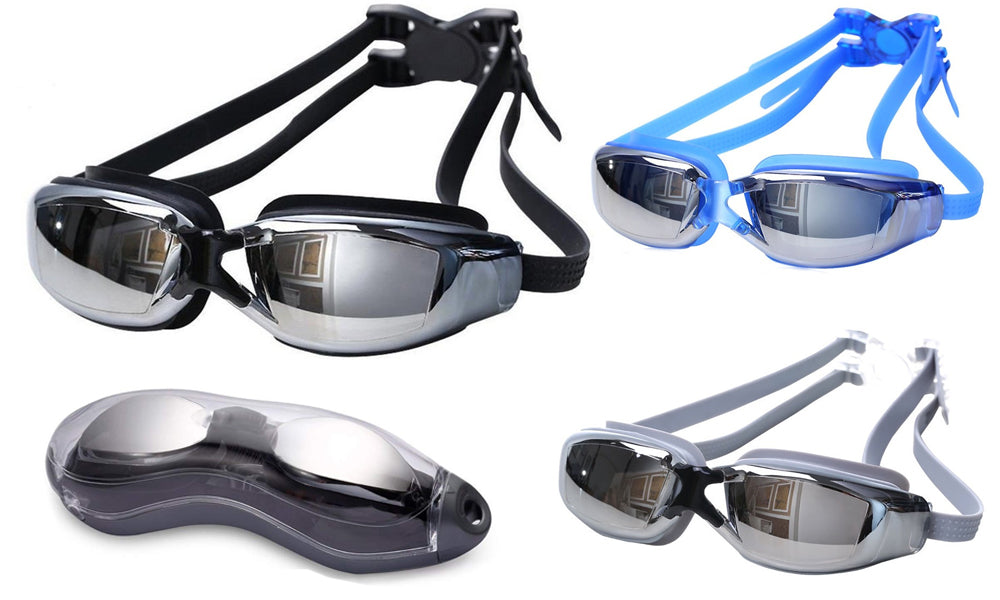 UV Protected Swimming Goggles With Case
