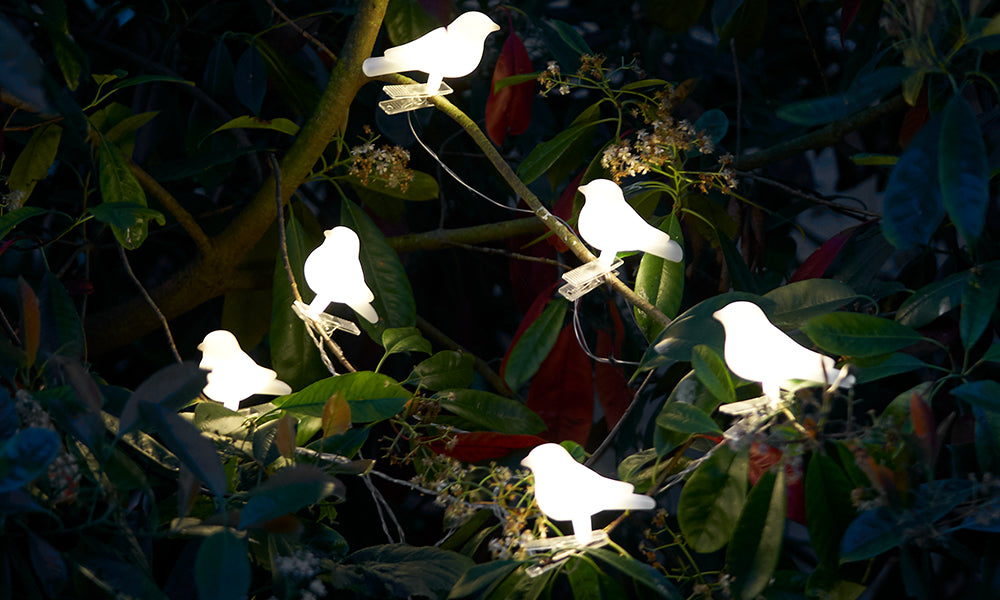 GloBrite 6pck Solar Bird Tree Clip On Lights