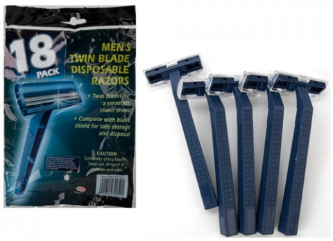 BAG OF TWIN BLADE DISPOSABLE  RAZORS