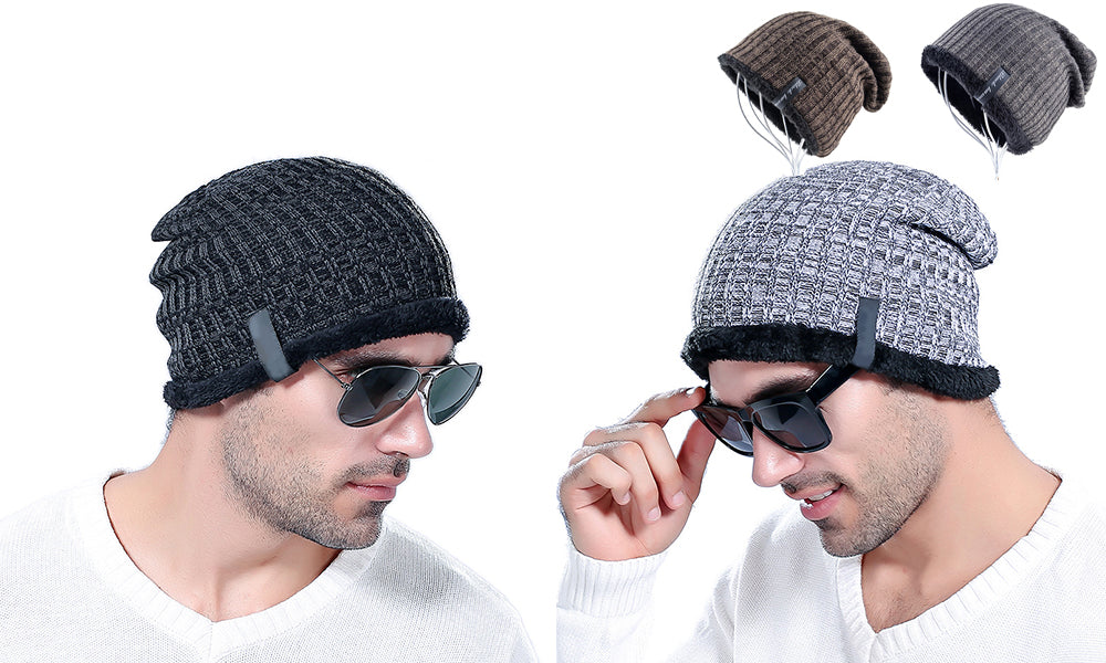 Velvet Lined Mens Beanies
