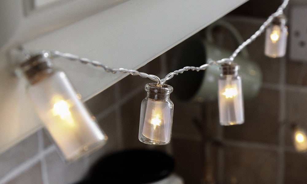 20 Vintage Jar LED String Fairy Lights