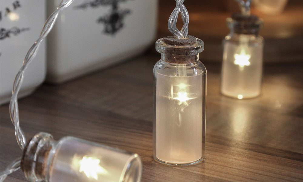 20 Vintage Jar LED String Fairy Lights