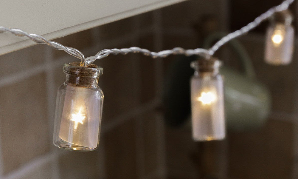 Vintage mason jar best sale string lights