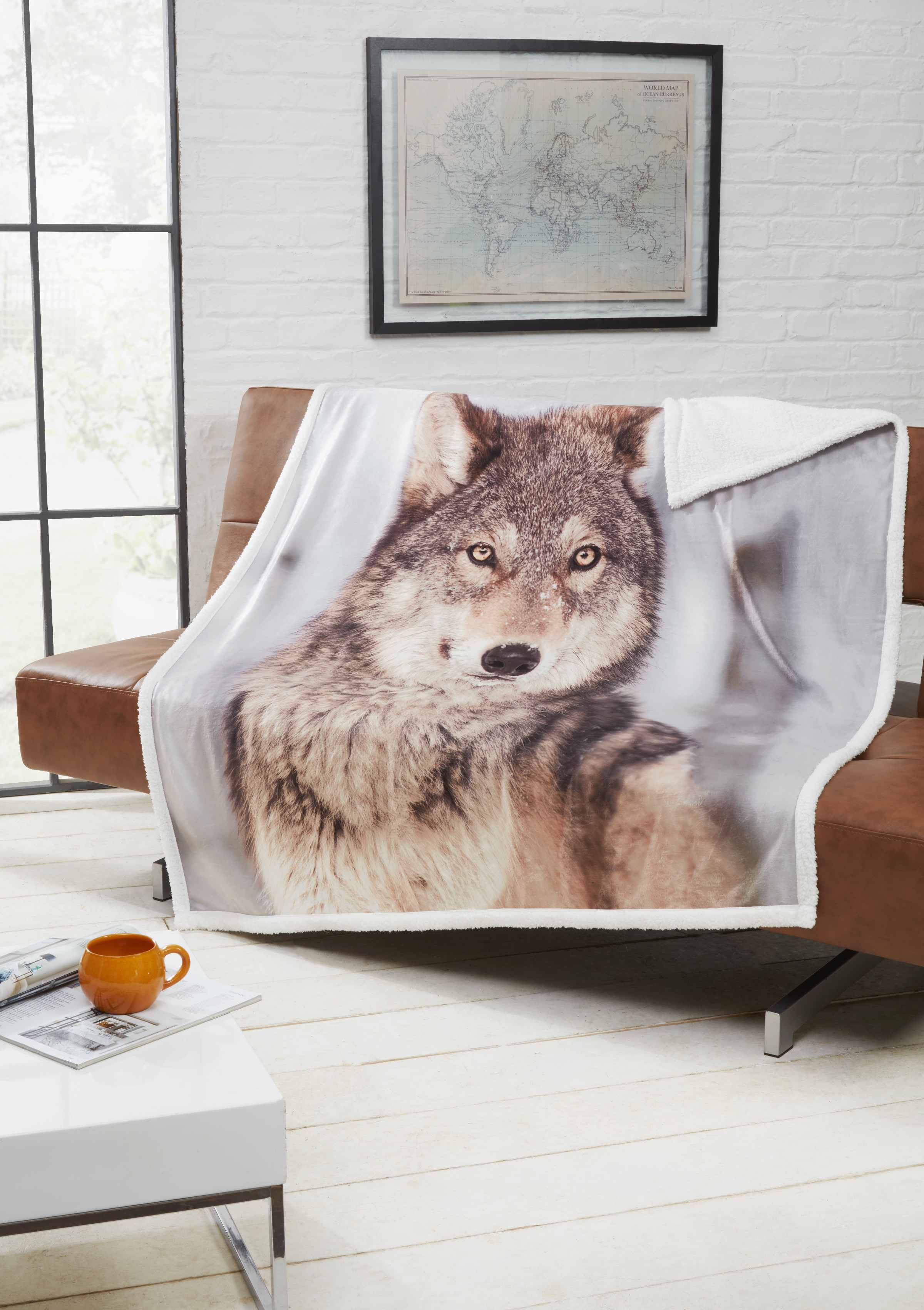 Rapport Animal Design Sherpa Backed Throw