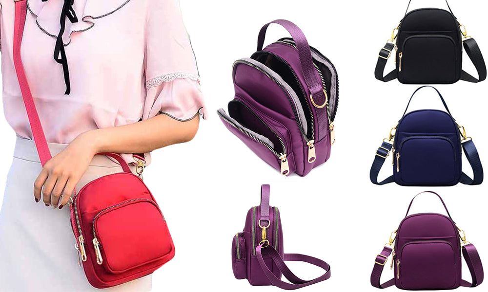 Women Nylon Multi-pocket Crossbody Bag