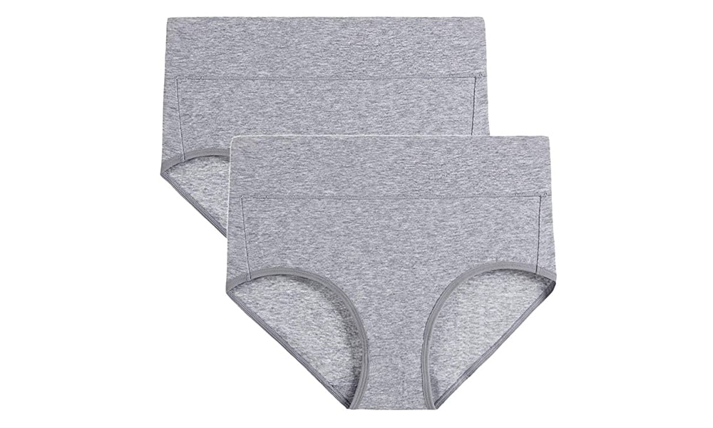 Womens High Waist Cotton Briefs (2-Pack)