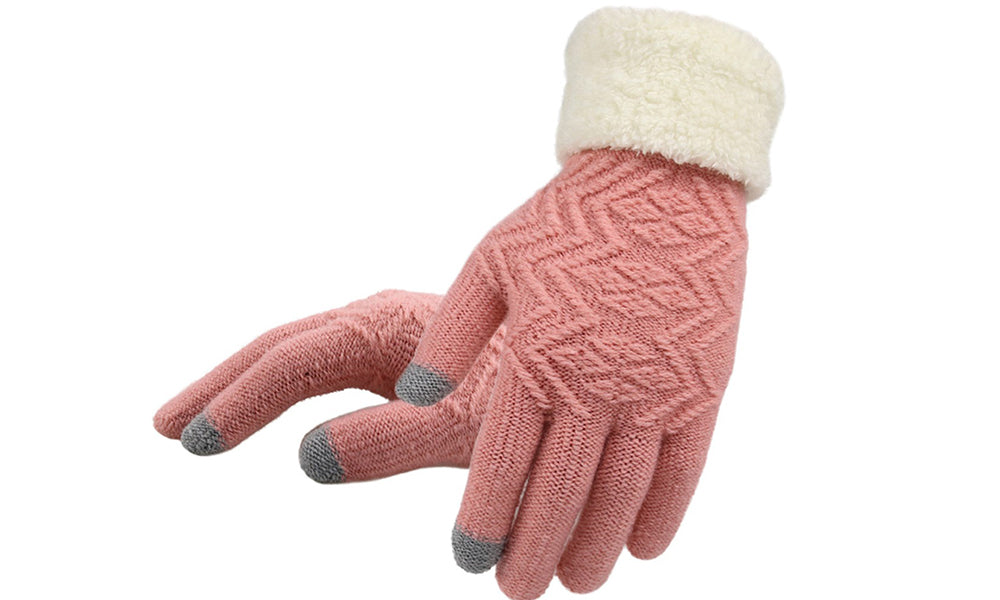 Womens Knitted Touch Screen Gloves