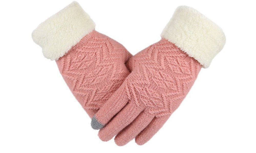 Womens Knitted Touch Screen Gloves