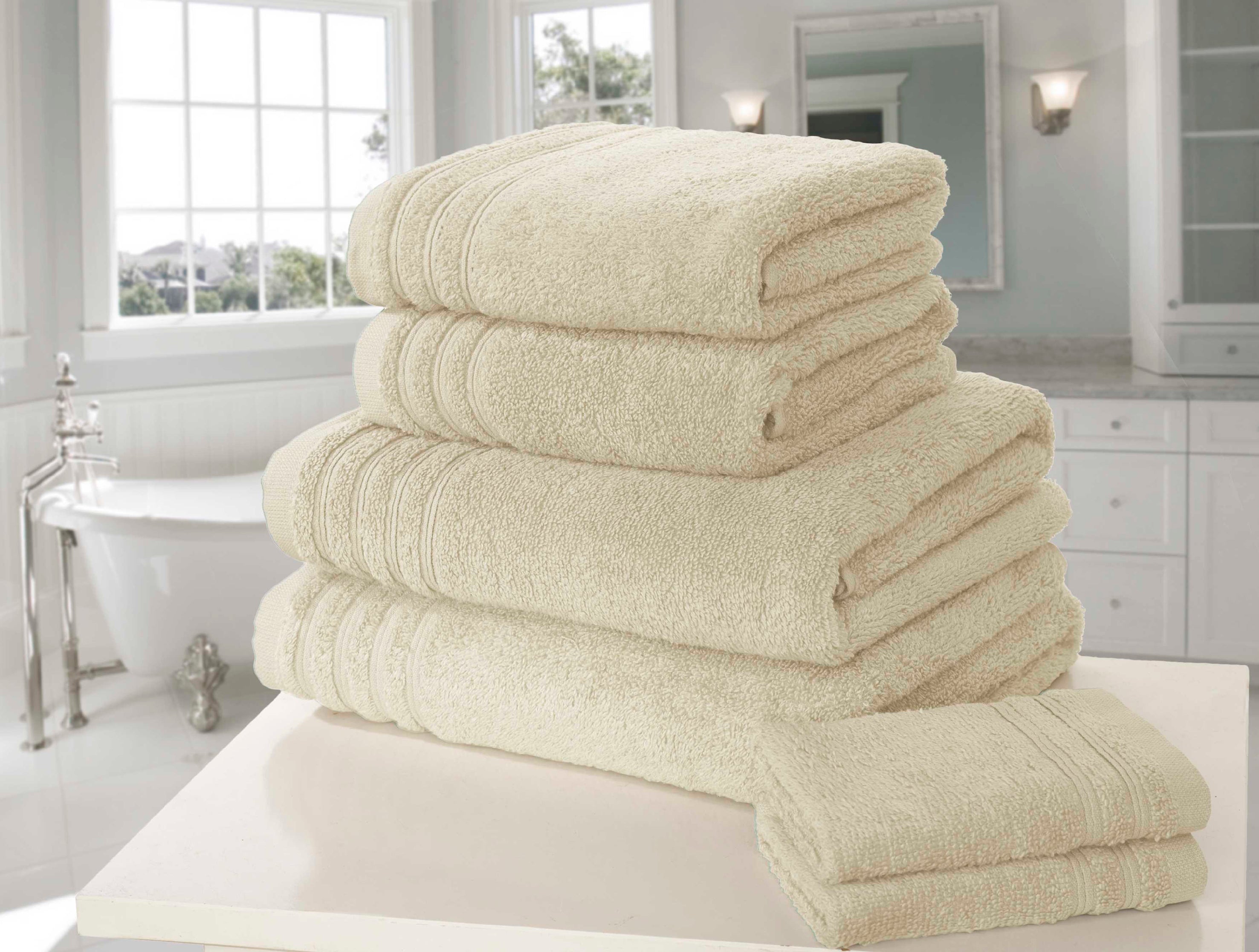 Windsor Home Quick Dry White Cotton Zero Twist 6-piece Towel Set