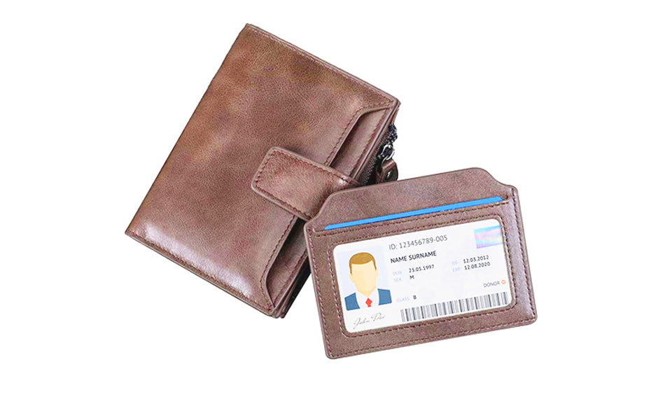 Men's Genuine Leather Wallet with ID Holder