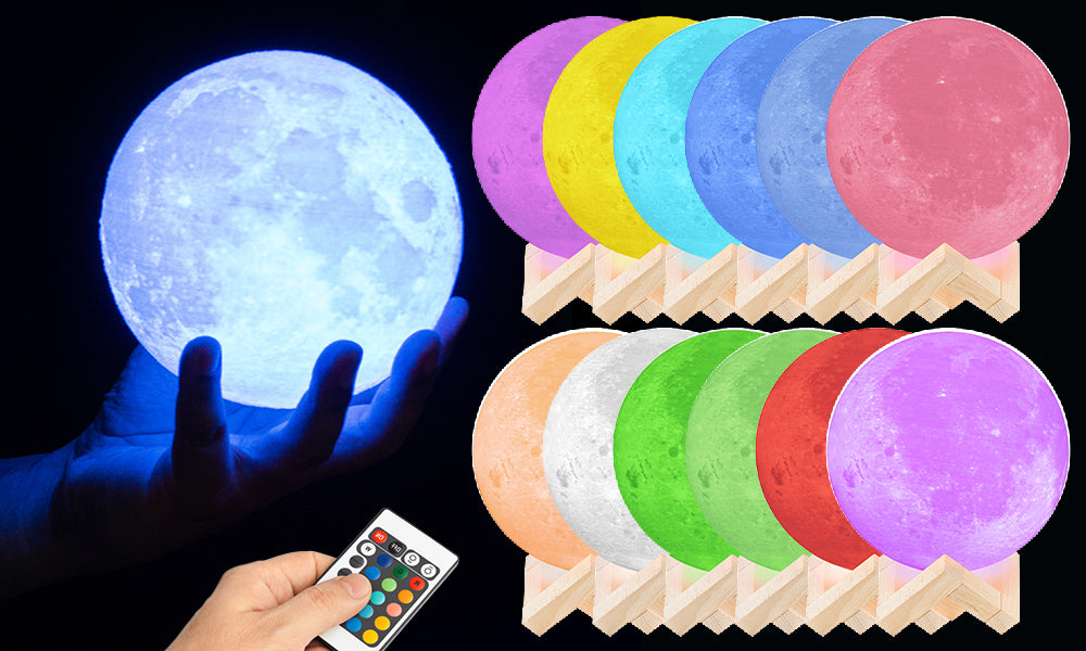 GloBrite Colour Changing Moon Lamps with Remote