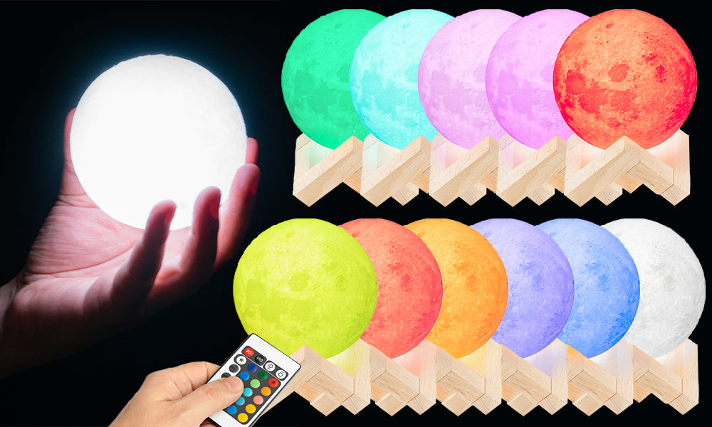 GloBrite Colour Changing Moon Lamps with Remote