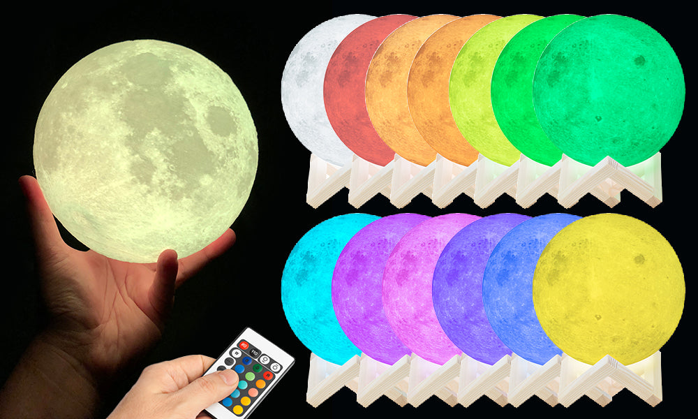 GloBrite Colour Changing Moon Lamps with Remote