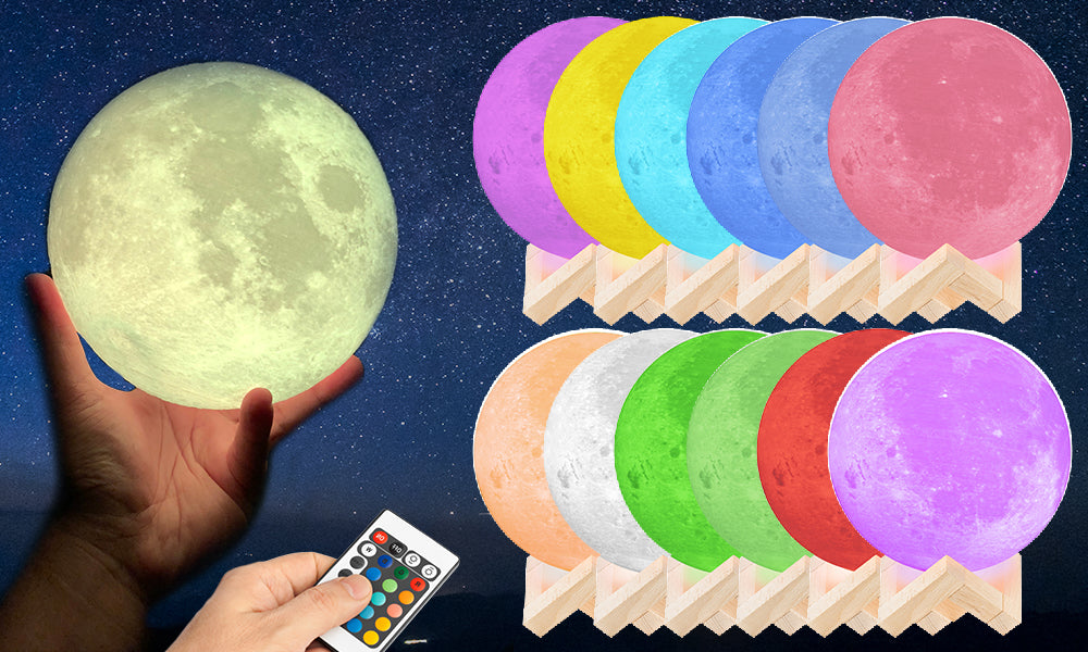 GloBrite Colour Changing Moon Lamps with Remote