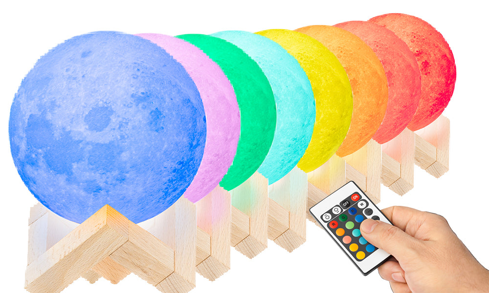 GloBrite Colour Changing Moon Lamps with Remote