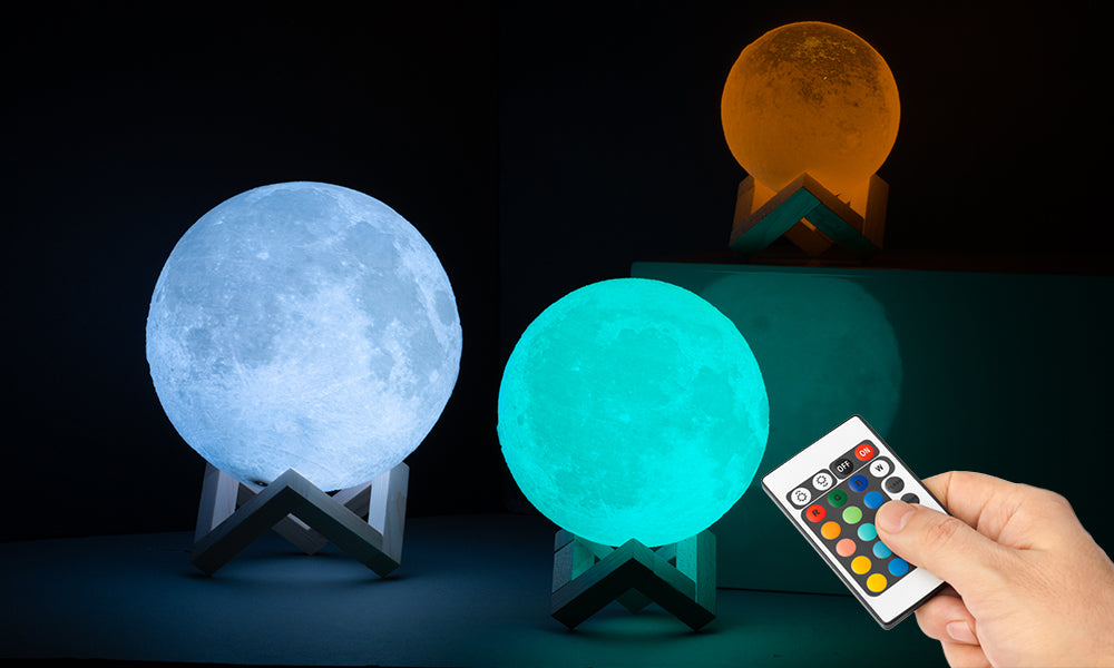 GloBrite Colour Changing Moon Lamps with Remote