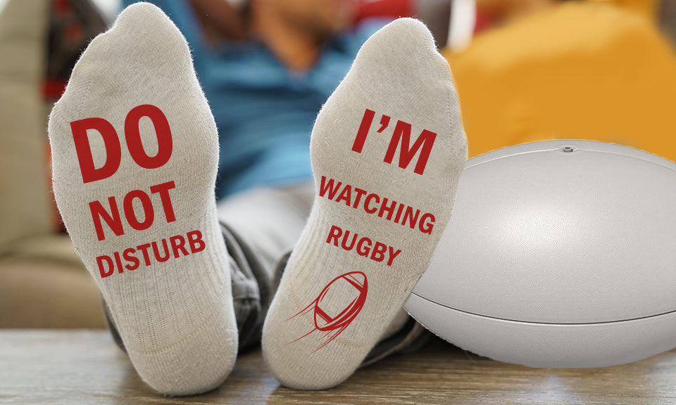 Do Not Disturb I'm Watching Rugby Socks