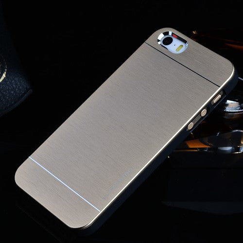 Brushed Aluminium iPhone 5/s and 6 Hybrid Phone case