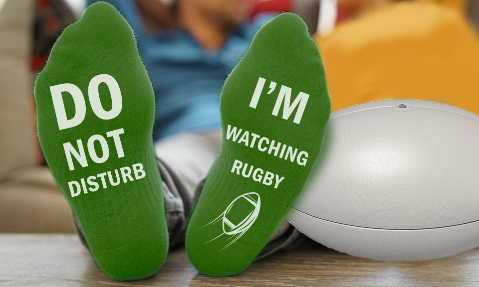 Do Not Disturb I'm Watching Rugby Socks