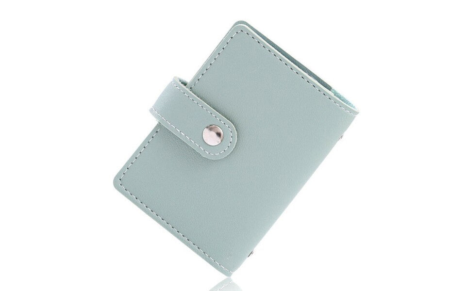 Women's Slim PU Leather Card Holder - 26 Slot