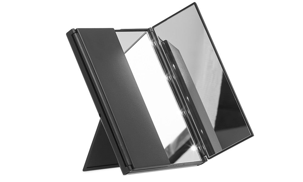 GloBrite 8 LED Tri-Fold Mirror with Stand