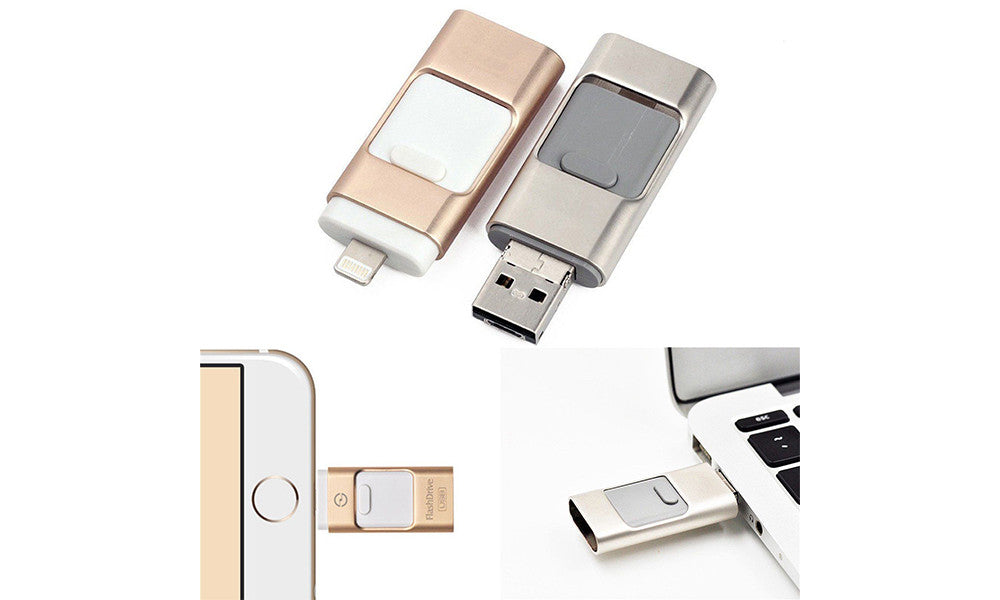 3 in 1 iFlash Drive Memory stick for iPhone, Android and USB2.0