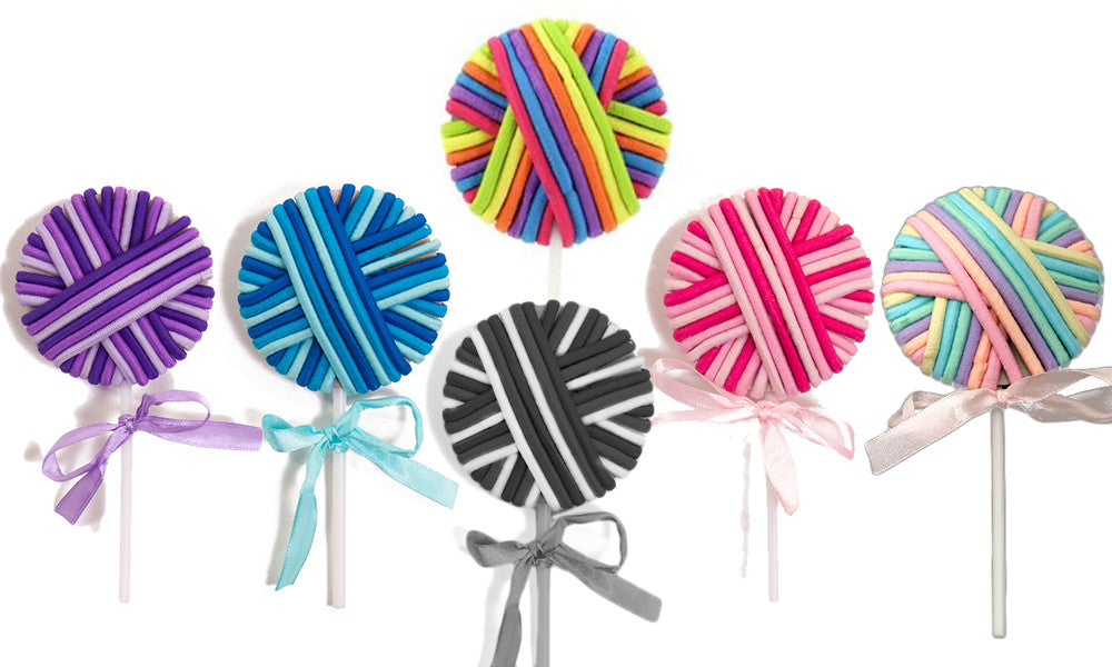 Lollipop Rubber Hair Bands (Pack Of 24)