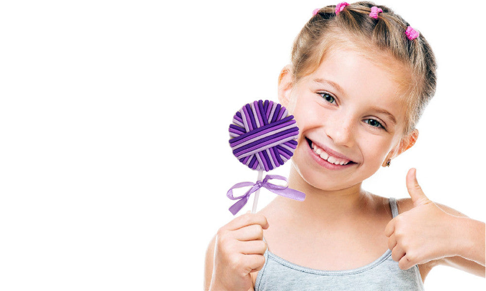 Lollipop Rubber Hair Bands (Pack Of 24)