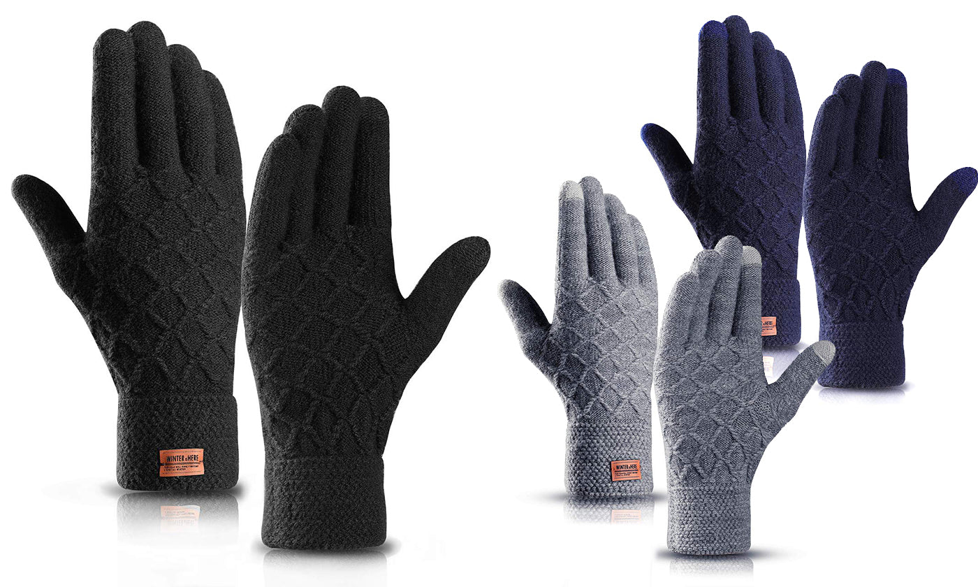 Unisex Diamond Thermal Touchscreen Gloves