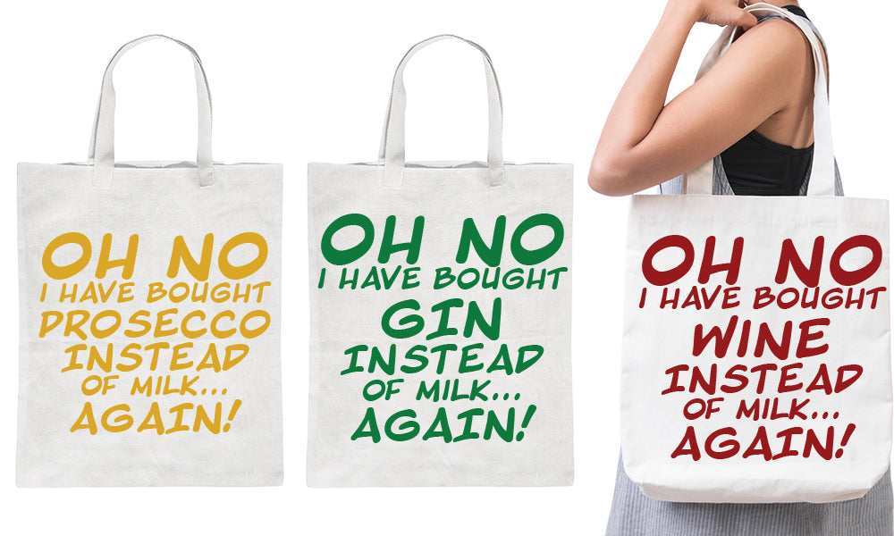 Alcohol Instead of Milk Tote Bags