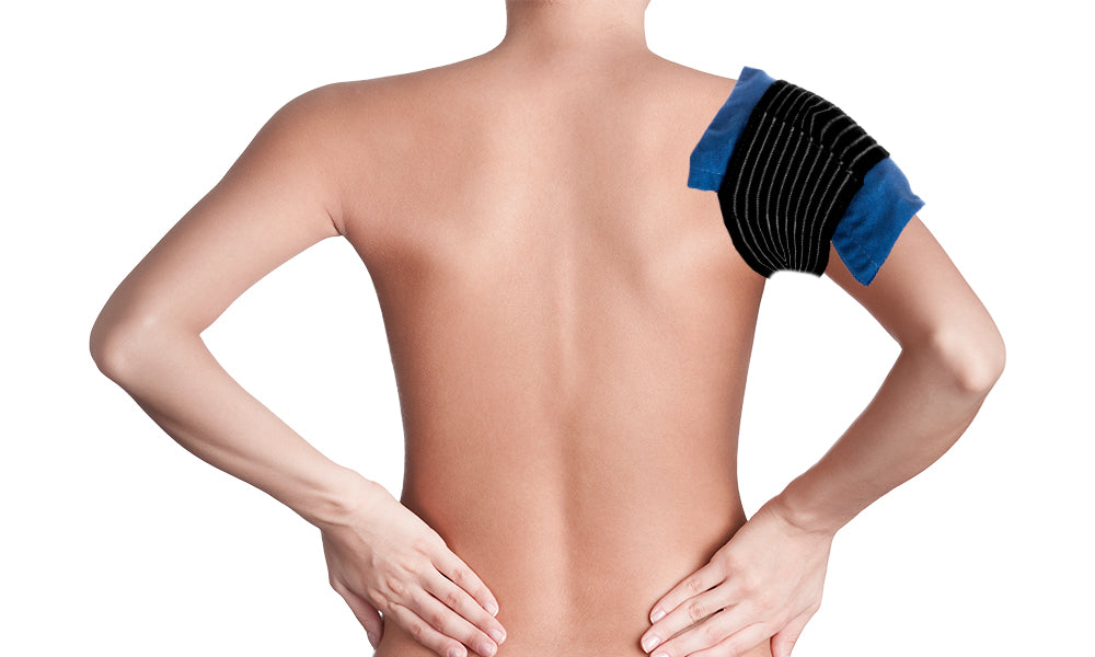 Reusable Hot/Cold Gel Pack - With Compress Wrap for Fast Pain Relief