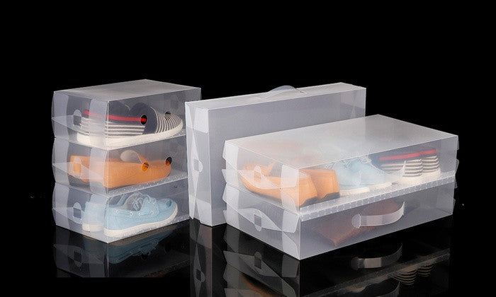 Clear Shoe boxes - 5 pack