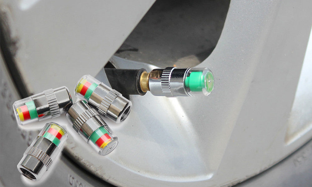 Car/Bike/Motorbike Tire Pressure Valve Monitors (4-Pack)