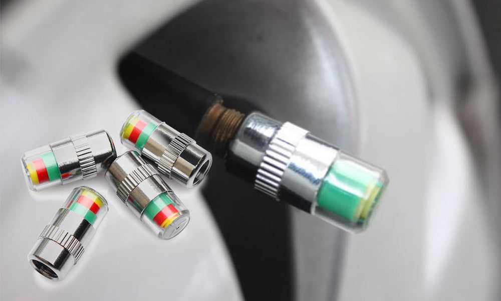Car/Bike/Motorbike Tire Pressure Valve Monitors (4-Pack)