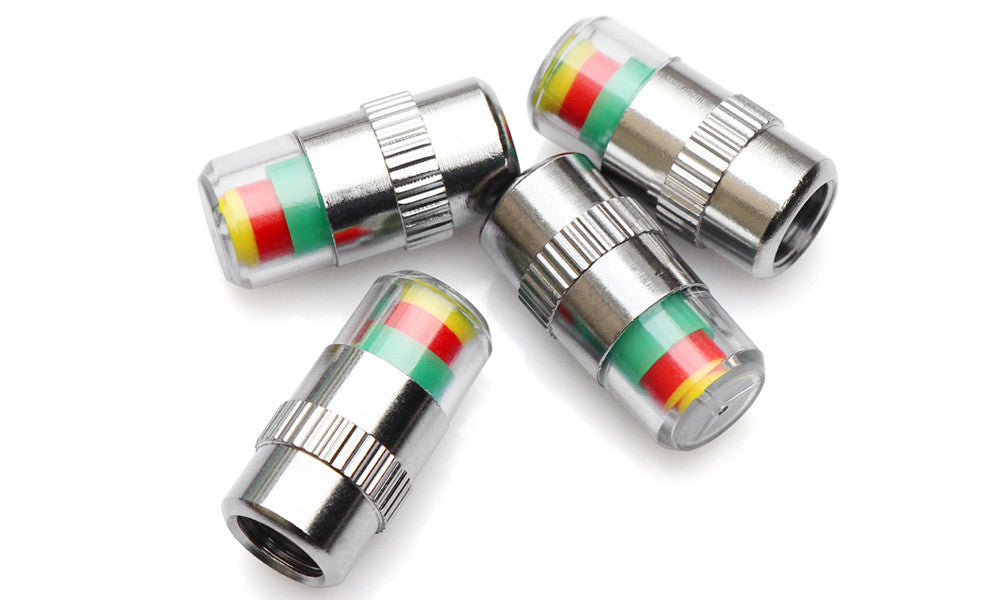 Car/Bike/Motorbike Tire Pressure Valve Monitors (4-Pack)