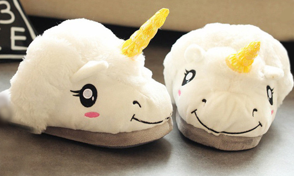 Unicorn slippers shop womens