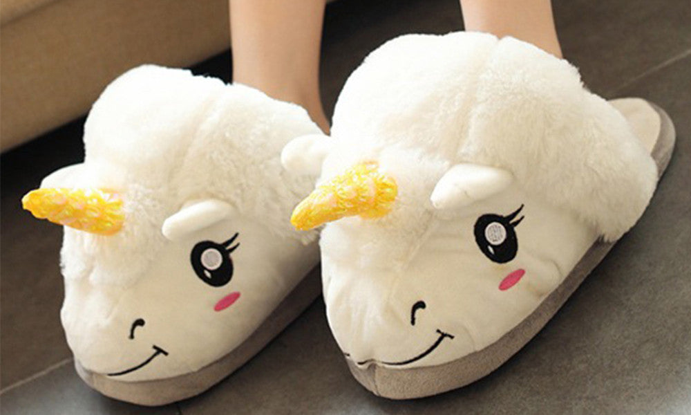 Women's Unicorn Novelty Slippers in Colours - Main Image