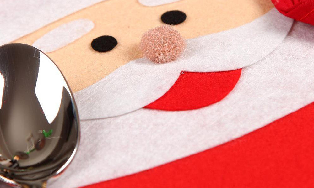 Christmas Themed Napkin and Cutlery Holding Placemats